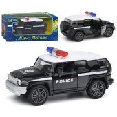 Чёрная инерционная машинка с мигалкой die-cast,1:32, открывающиеся двери   FT1101-79 / 467815
