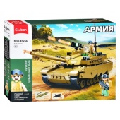 Конструктор "Боевой танк" (322 дет.) M38-B1256 / 489978 Конструктор "Боевой танк" (322 дет.) M38-B1256 / 489978
