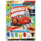 Холст для росписи  по номерам 17*23 см спортивные тачки МУЛЬТИ АРТ , CANV17X23-TACH