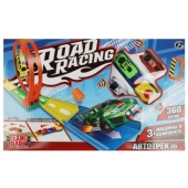 Игрушка пластик ROAD RACING автотрек 3 машинки, 1 петля, кор. Технопарк , RR-TRK-121-R