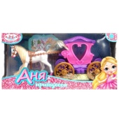 Аксессуары для кукол 12 см карета и лошадь, акс, кор. КАРАПУЗ   В1791730-HCAR-RU