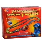 Автотрек "Параллельные гонки" (460 см.) от сети 220 в, в коробке 0818 / 0021022