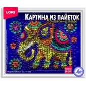 Картина из пайеток "Индийский слон"Ап-009 Картина из пайеток "Индийский слон"Ап-009