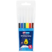 Фломастеры ArtSpace "Космические приключения" 06цв., ПВХ, европодвес WCP06_26803 Фломастеры ArtSpace "Космические приключения" 06цв., ПВХ, европодвес WCP06_26803