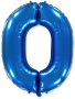 Шар (40''/102 см) Цифра, 0, Синий, 901760A