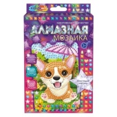 Алмазная мозаика 10*15 см милая корги МУЛЬТИ АРТ   AM10X15-PESIKI