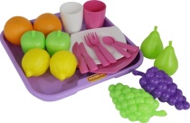 Набор продуктов №2 с посудкой и подносом (21 элемент) (в сеточке)46970