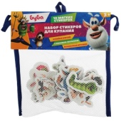 Игрушка пластизоль для ванны БУБА набор стикеров Ева 10 шт, сетка КАПИТОШКА , BU-1