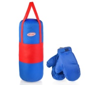 Набор для бокса: груша 60х25см с перчатками. Цвет красный+синий, ткань "Оксфорд" НБ-005-КрС / 273397