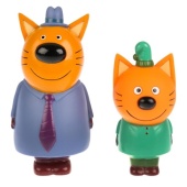 Игрушка пластизоль для ванны Капитошка Три Кота папа и Компот, 2шт., сетка LX18005 Игрушка пластизоль для ванны Капитошка Три Кота папа и Компот, 2шт., сетка LX18005