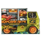 Юрский парк динозавров. Карточная игра в фигурной коробке. 30 карточек. Умные игры , 353188     