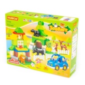 Конструктор "Макси" - "Зоопарк" (78 элементов) (в коробке) 77745 Конструктор "Макси" - "Зоопарк" (78 элементов) (в коробке) 77745