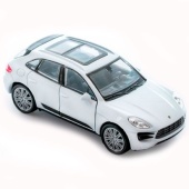 Игрушка модель машины 1:34-39 Porsche Macan Turbo  (бел, син)  43673D