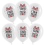 Воздушный шар (12"/30см) С Днем Рождения! Удачи и Счастья! (подарки),белый(200) пастель 711290