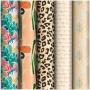 Упаковочная бумага крафт 70*100см MESHU "Trendy" ассорти ПБК100м_33581