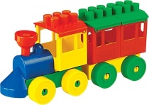 Конструктор - Паровоз с одним вагоном 2037 Конструктор - Паровоз с одним вагоном 2037