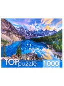 TOPpuzzle. ПАЗЛЫ 1000 элементов. ГИТП1000-4135 Канада. Рассвет над озером Морейн 