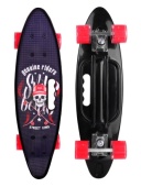 Пенниборд пластик (58х16) "Веселый Роджер" (колеса PU,свет,ручка,макс.вес 60 кг) (арт.SL-AS-3)