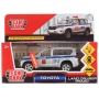 Машина металл свет-звук "TOYOTA PRADO ПОЛИЦИЯ"12см, откр. двери,инерц. в кор. PRADO-P-SL